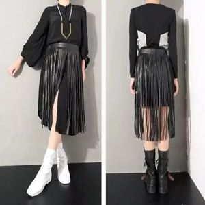 Black fringe tassel belt!